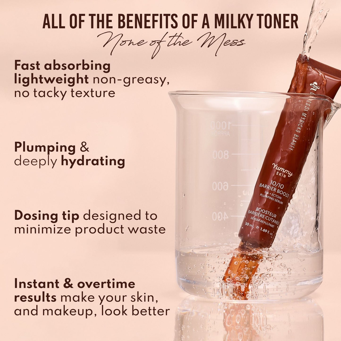 Yummy Skin 10/10 Barrier Boost Hyaluronic Acid + Ectoin Plumping Serum